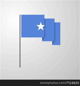 Somalia waving Flag creative background