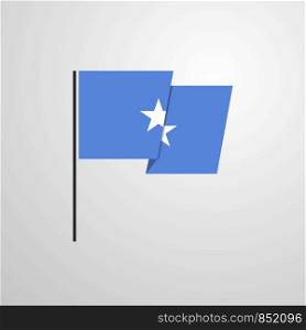 Somalia waving Flag design vector