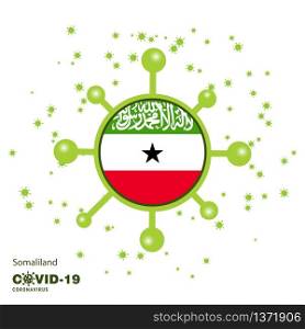 Somaliland Coronavius Flag Awareness Background. Stay home, Stay Healthy. Take care of your own health. Pray for Country