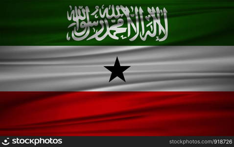 Somaliland flag vector. Vector flag of Somaliland blowig in the wind. EPS 10.