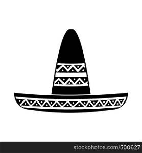 Sombrero icon in simple style isolated on white background. Sombrero icon, simple style