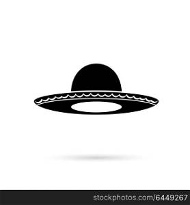 Sombrero Mexican hat colorful flat icon