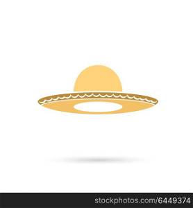 Sombrero Mexican hat colorful flat icon