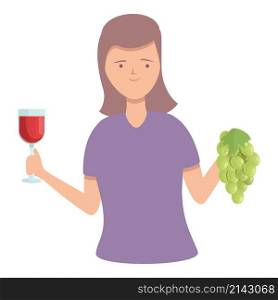 Sommelier cheers icon cartoon vector. Wine alcohol. Glass cocktail. Sommelier cheers icon cartoon vector. Wine alcohol