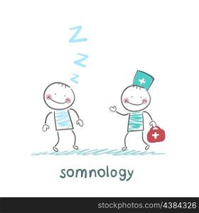 somnology come to a patient who is sleeping