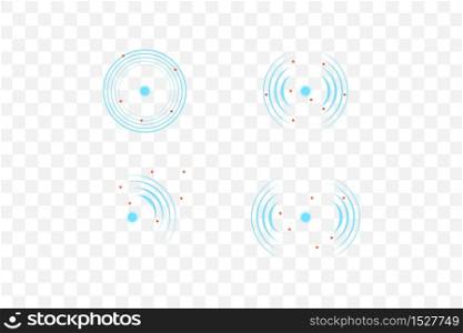 Sonar wave sign. Vector illustration. Radar icon.. Sonar wave sign. Vector illustration. Radar icon
