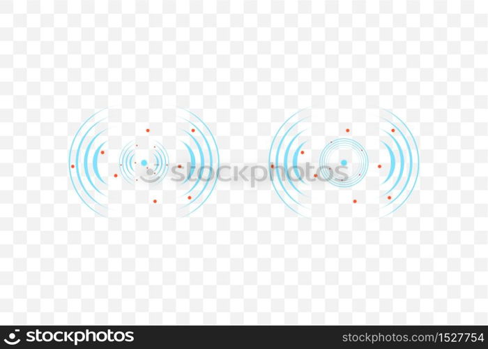 Sonar wave sign. Vector illustration. Radar icon.. Sonar wave sign. Vector illustration. Radar icon