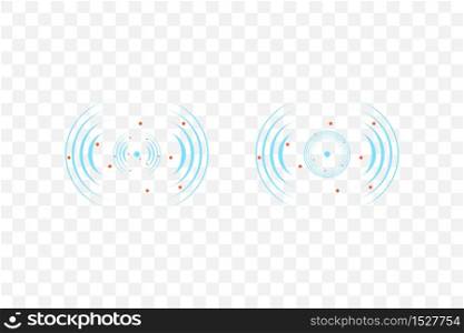 Sonar wave sign. Vector illustration. Radar icon.. Sonar wave sign. Vector illustration. Radar icon