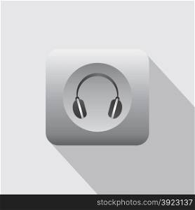 song and music icon theme vector art illustration. headphone music icon