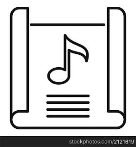 Song playlist icon outline vector. Music list. Audio interface. Song playlist icon outline vector. Music list