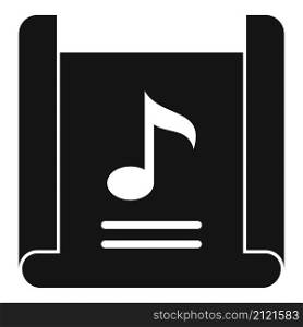 Song playlist icon simple vector. Music list. Audio interface. Song playlist icon simple vector. Music list