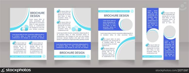 Sore throat medication treatment blank brochure layout design. Vertical poster template set with empty copy space for text. Premade corporate reports collection. Editable flyer paper pages. Sore throat medication treatment blank brochure layout design