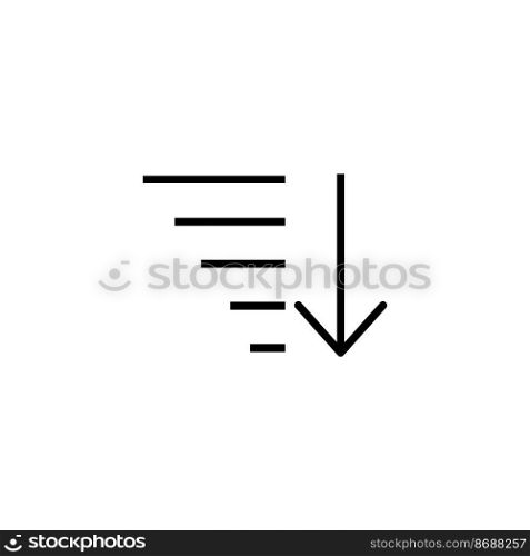 sort icon vector design templates white on background
