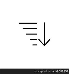sort icon vector design templates white on background