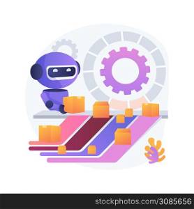 Sortation systems abstract concept vector illustration. Product sortation, conveyor based system, automated sorting process, product identification, logistics order processing abstract metaphor.. Sortation systems abstract concept vector illustration.