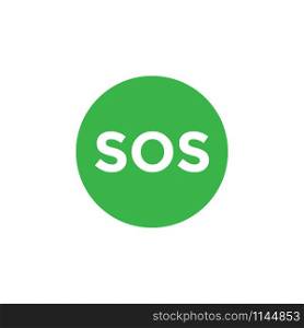 SOS icon design template vector isolated illustration. SOS icon design template vector isolated