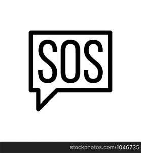 SOS signage icon