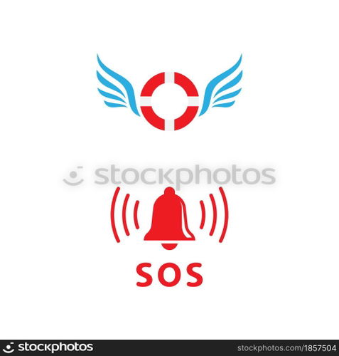 SOS Vector icon design illustration Template