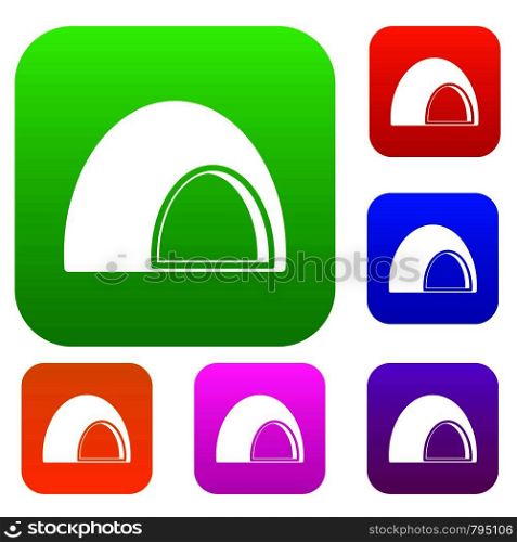 Souffle set icon color in flat style isolated on white. Collection sings vector illustration. Souffle set color collection