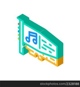 sound card isometric icon vector. sound card sign. isolated symbol illustration. sound card isometric icon vector illustration