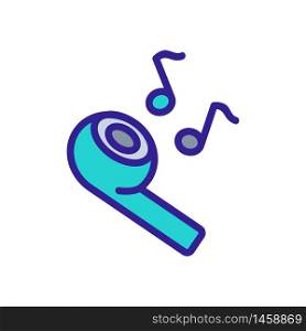 sound coming from headphones icon vector. sound coming from headphones sign. color symbol illustration. sound coming from headphones icon vector outline illustration