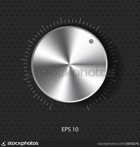 sound control knob with metal texture