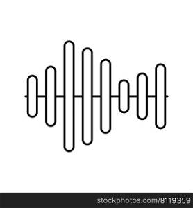 sound equalizer line icon vector. sound equalizer sign. isolated contour symbol black illustration. sound equalizer line icon vector illustration