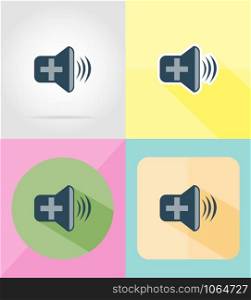 sound flat icons vector illustration isolated on background