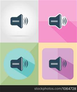 sound flat icons vector illustration isolated on background