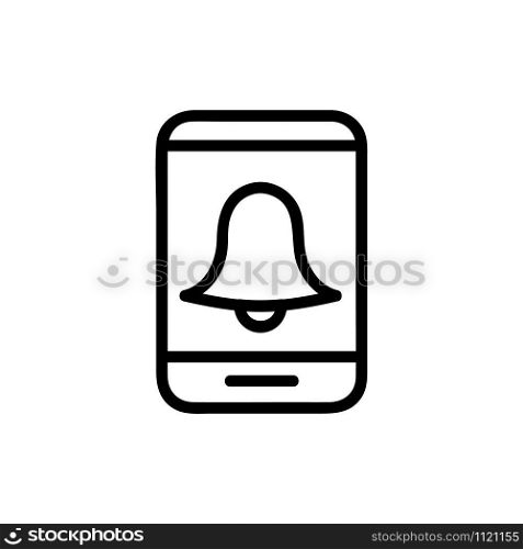 Sound function in the phone icon vector. A thin line sign. Isolated contour symbol illustration. Sound function in the phone icon vector. Isolated contour symbol illustration