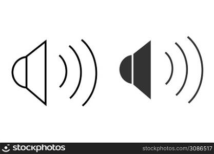Sound icon. Loudspaker illustration symbol. Sign voice vector.