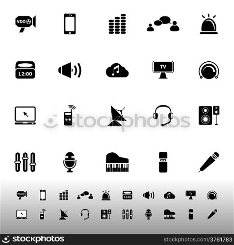 Sound icons on white background, stock vector