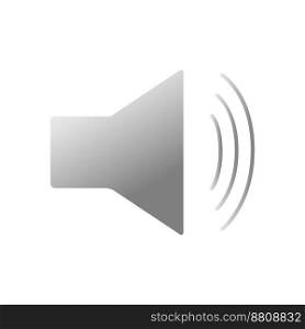 Sound logo. Speaker and volume, button and audio, vector illustration. Sound logo