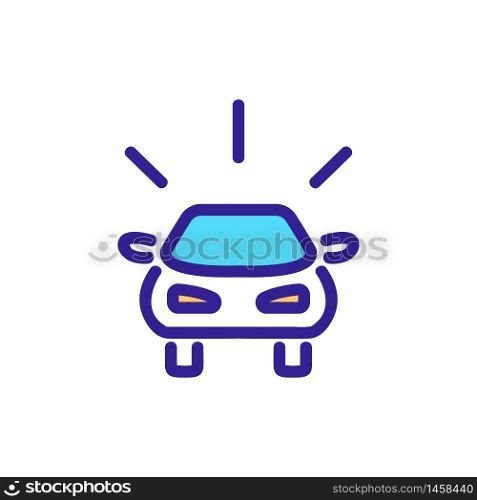 sound of approaching car icon vector. sound of approaching car sign. color symbol illustration. sound of approaching car icon vector outline illustration