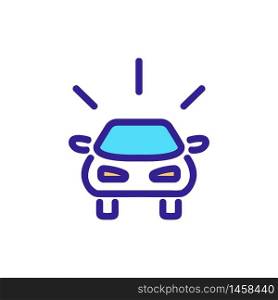 sound of approaching car icon vector. sound of approaching car sign. color symbol illustration. sound of approaching car icon vector outline illustration