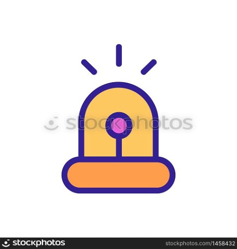 sound of police flasher icon vector. sound of police flasher sign. color symbol illustration. sound of police flasher icon vector outline illustration