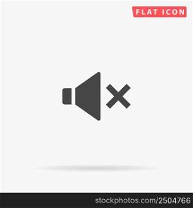 Sound Off, Mute flat vector icon. Glyph style sign. Simple hand drawn illustrations symbol for concept infographics, designs projects, UI and UX, website or mobile application.. Sound Off, Mute flat vector icon