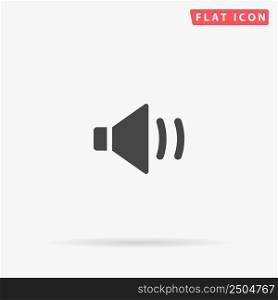 Sound On, Audio flat vector icon. Glyph style sign. Simple hand drawn illustrations symbol for concept infographics, designs projects, UI and UX, website or mobile application.. Sound On, Audio flat vector icon