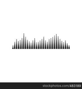 Sound or audio wave isolated on white background. Sound or audio wave