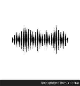 Sound or audio wave isolated on white background. Sound or audio wave