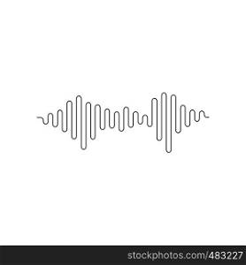 Sound or audio wave isolated on white background. Sound or audio wave