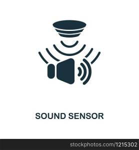 Sound Sensor icon. Monochrome style design from sensors collection. UX and UI. Pixel perfect sound sensor icon. For web design, apps, software, printing usage.. Sound Sensor icon. Monochrome style design from sensors icon collection. UI and UX. Pixel perfect sound sensor icon. For web design, apps, software, print usage.