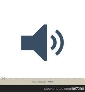 Sound Speaker Icon Vector Logo Template Illustration Design. Vector EPS 10.