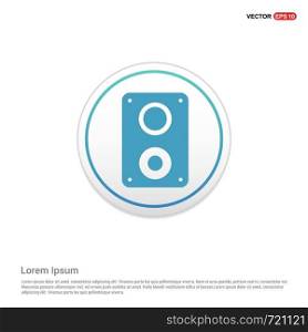 Sound speaker icon - white circle button