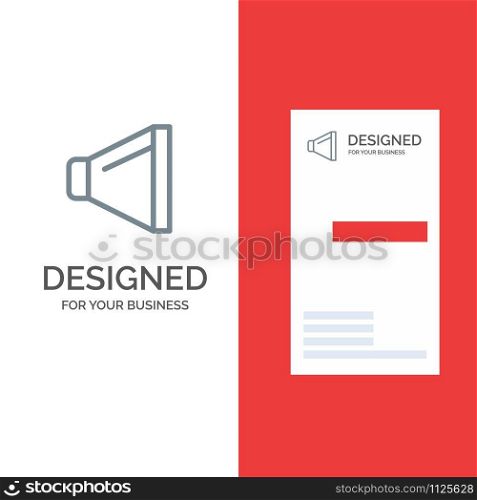 Sound, Speaker, Volume Grey Logo Design and Business Card Template