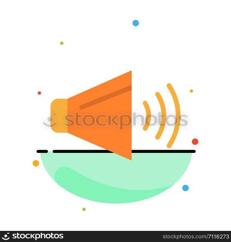 Sound, Speaker, Volume, On Abstract Flat Color Icon Template