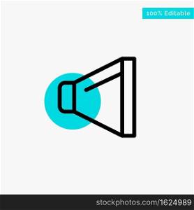 Sound, Speaker, Volume turquoise highlight circle point Vector icon
