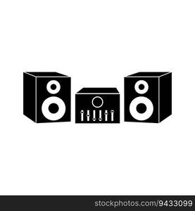 sound system icon logo vector design template