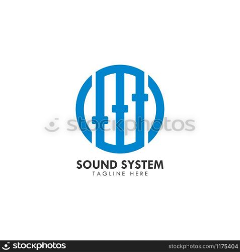 Sound system volume control icon vector illustration design