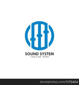 Sound system volume control icon vector illustration design